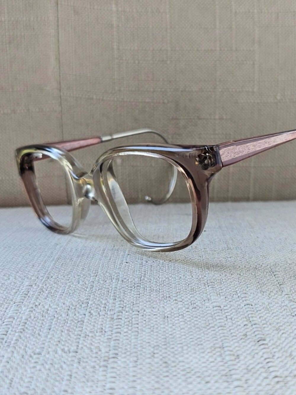 Vintage Luxottica Kids Eyeglasses Frame Brown Tone Eyewear TOTS Made Italy